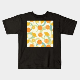 Patterned Oranges and Lemons Kids T-Shirt